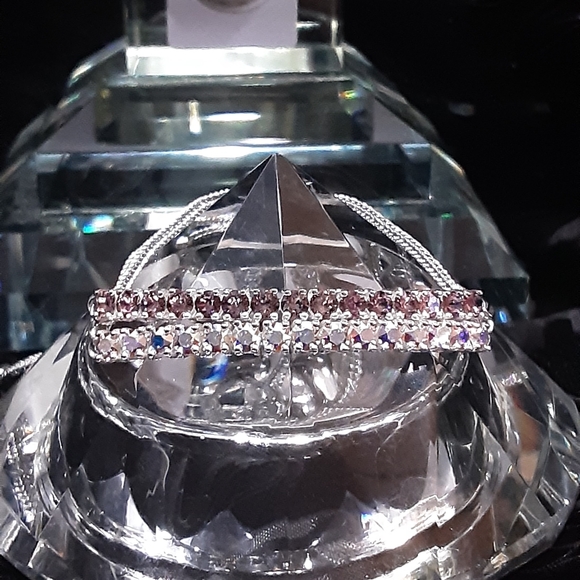 AUTHENTIC 925S PINK SWAROVSKI ELEMENT BRACELET - Picture 4 of 4